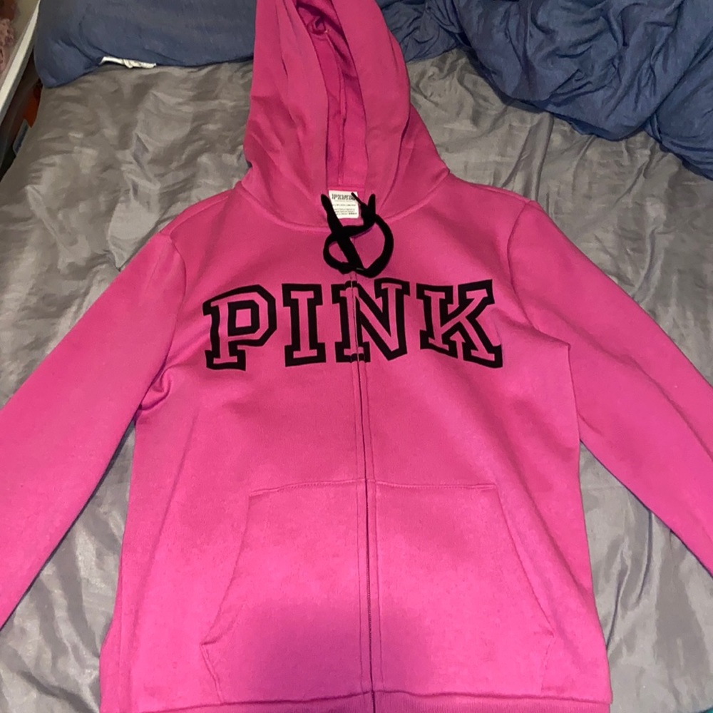 BRAND NEW Victoria Secret Pink and Black hoodie